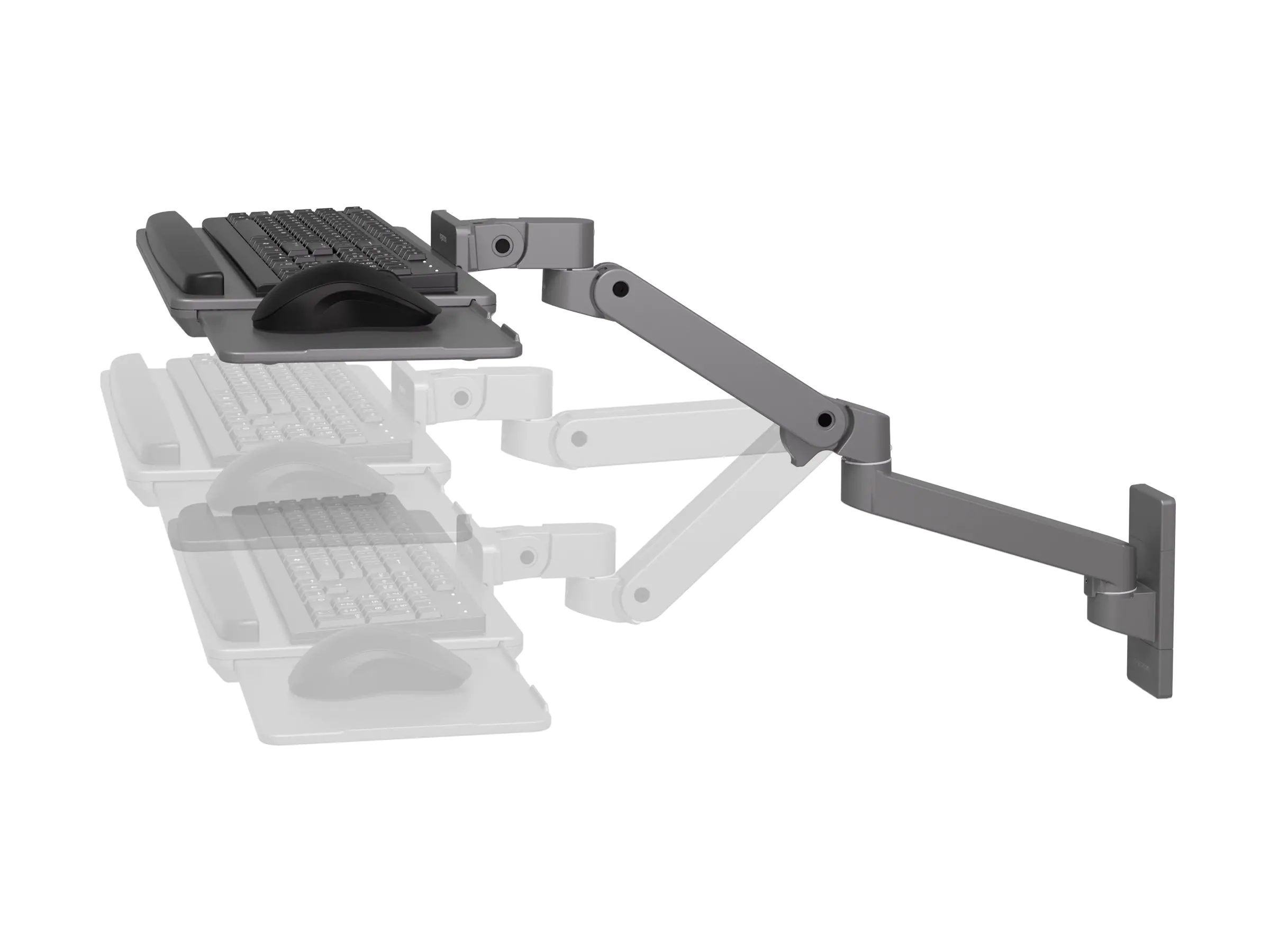 Ergotron LX Pro - Tastatur-/Mausablage mit Stützarmhalterung - verstellbar - geeignet für Wandmontage - Dunkelgrau