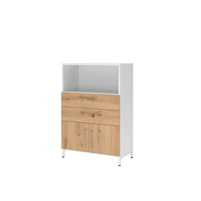 Hammerbacher Regalschrank FlexWall 800 x 1.180 x 417 mm (B x H x T) Flügeltür ohne Rollen Holz