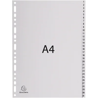 Exacompta 1931E, Grau, Polypropylen (PP), A4