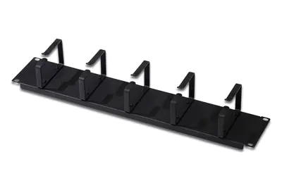DIGITUS Kabelrangierpanel mit Kabelführungsbügeln für 483 mm (19")-Schränke, 2HE DN-19 ORG-2U-SW