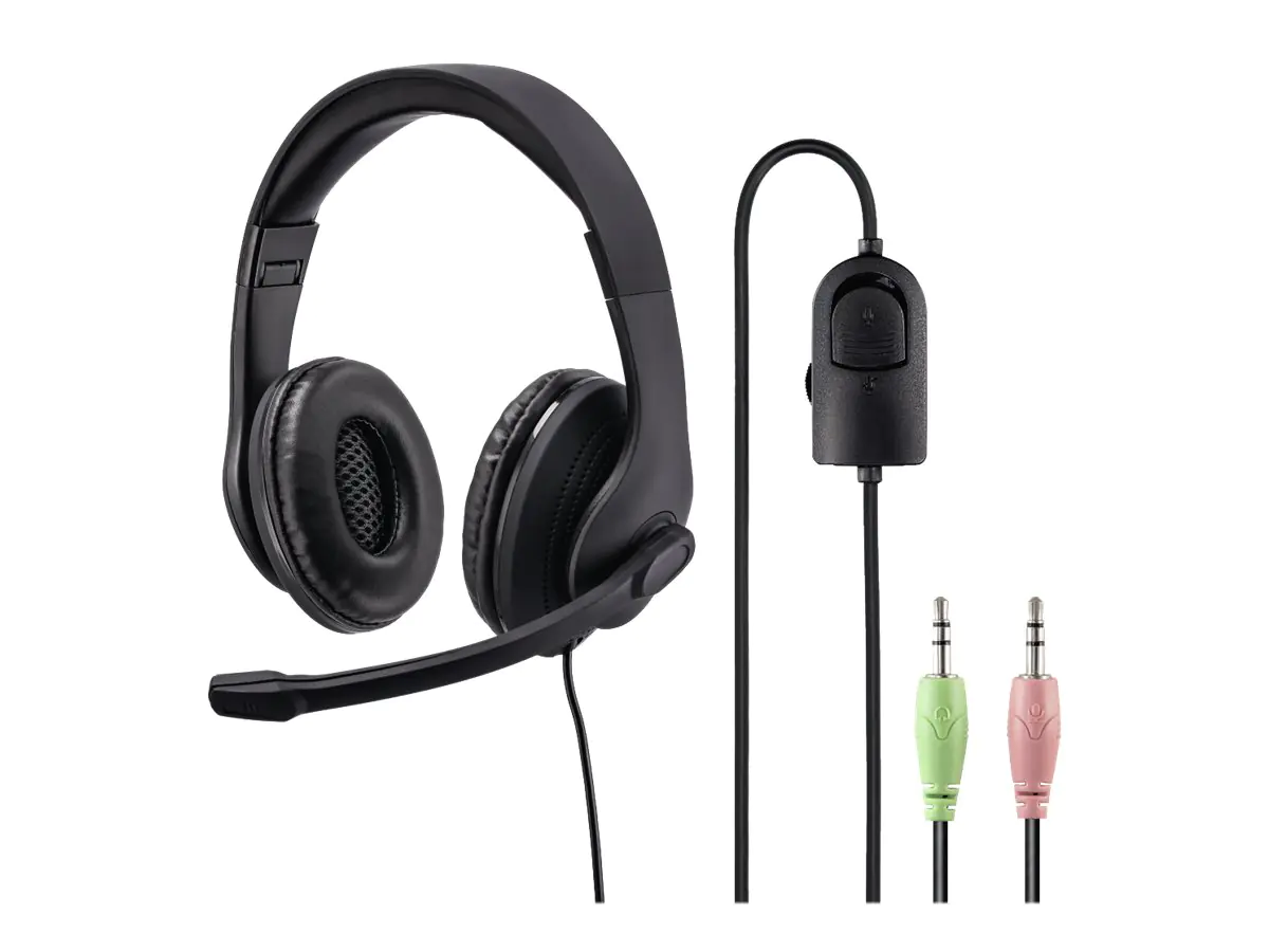 Hama PC Office Headset "HS-P200" - Headset - ohrumschließend - kabelgebunden - 3,5 mm Stecker - Schwarz