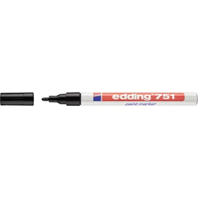 edding Lackmarker 751 4-751001 1-2mm Rundspitze permanent schwarz