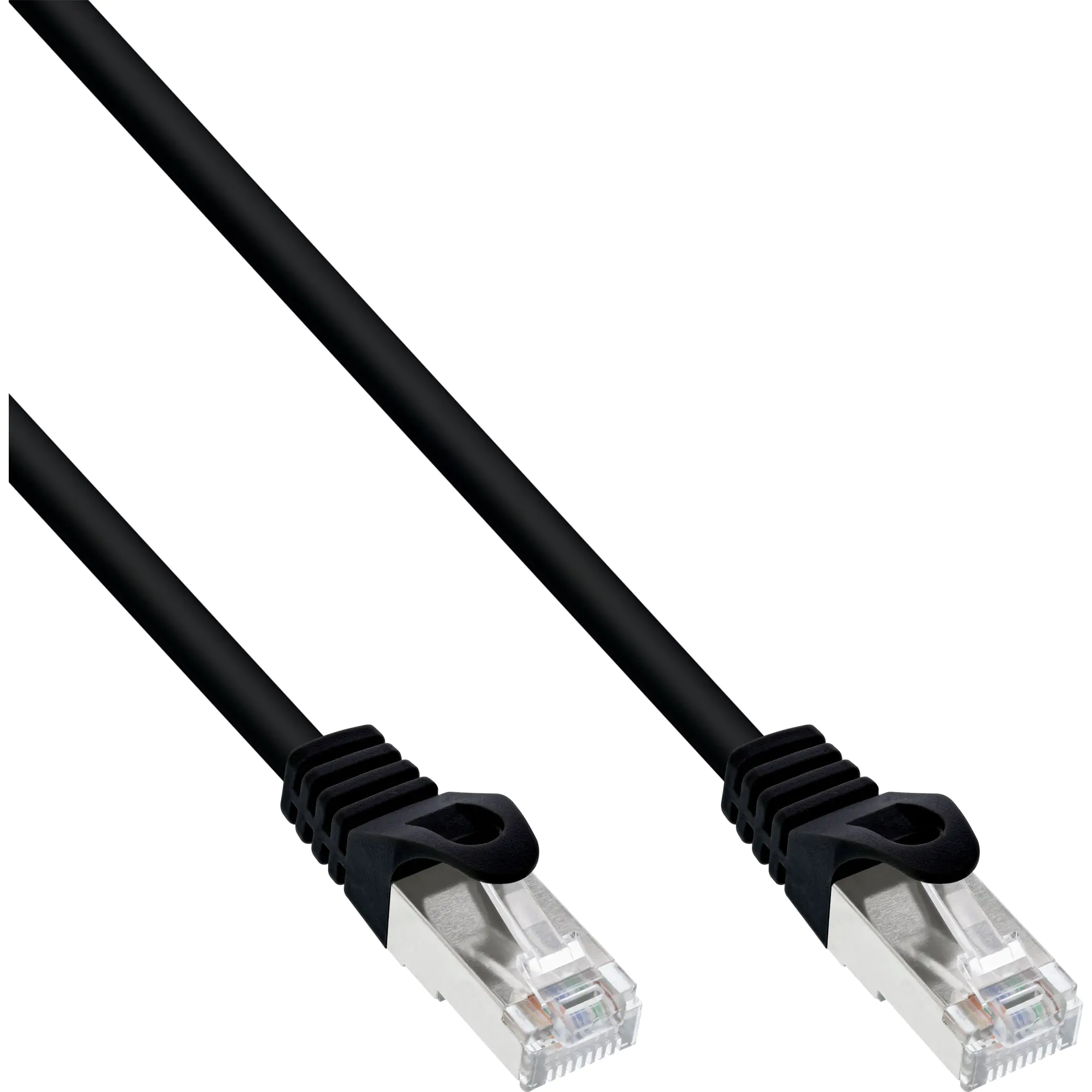 InLine - Patch-Kabel - RJ-45 (M) zu RJ-45 (M) - 2 m - 5.7 mm - SF/UTP - CAT 5e - ohne Haken - Schwarz (Packung mit 40)