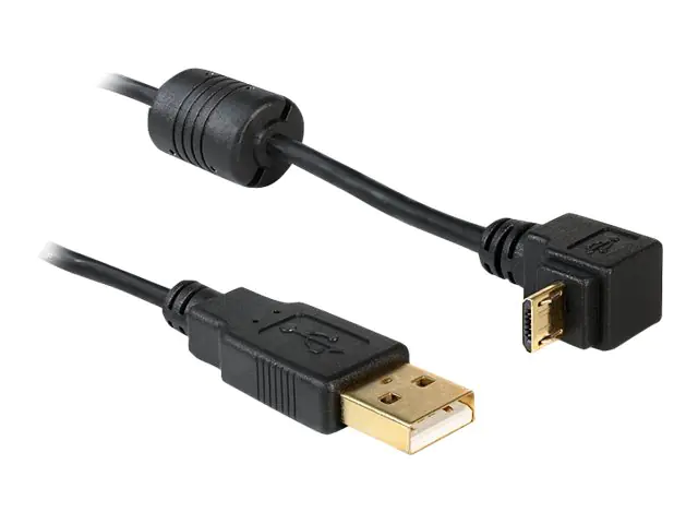 Delock - USB-Kabel - USB (M) zu Micro-USB Typ B (M) - 1 m - 90° Stecker