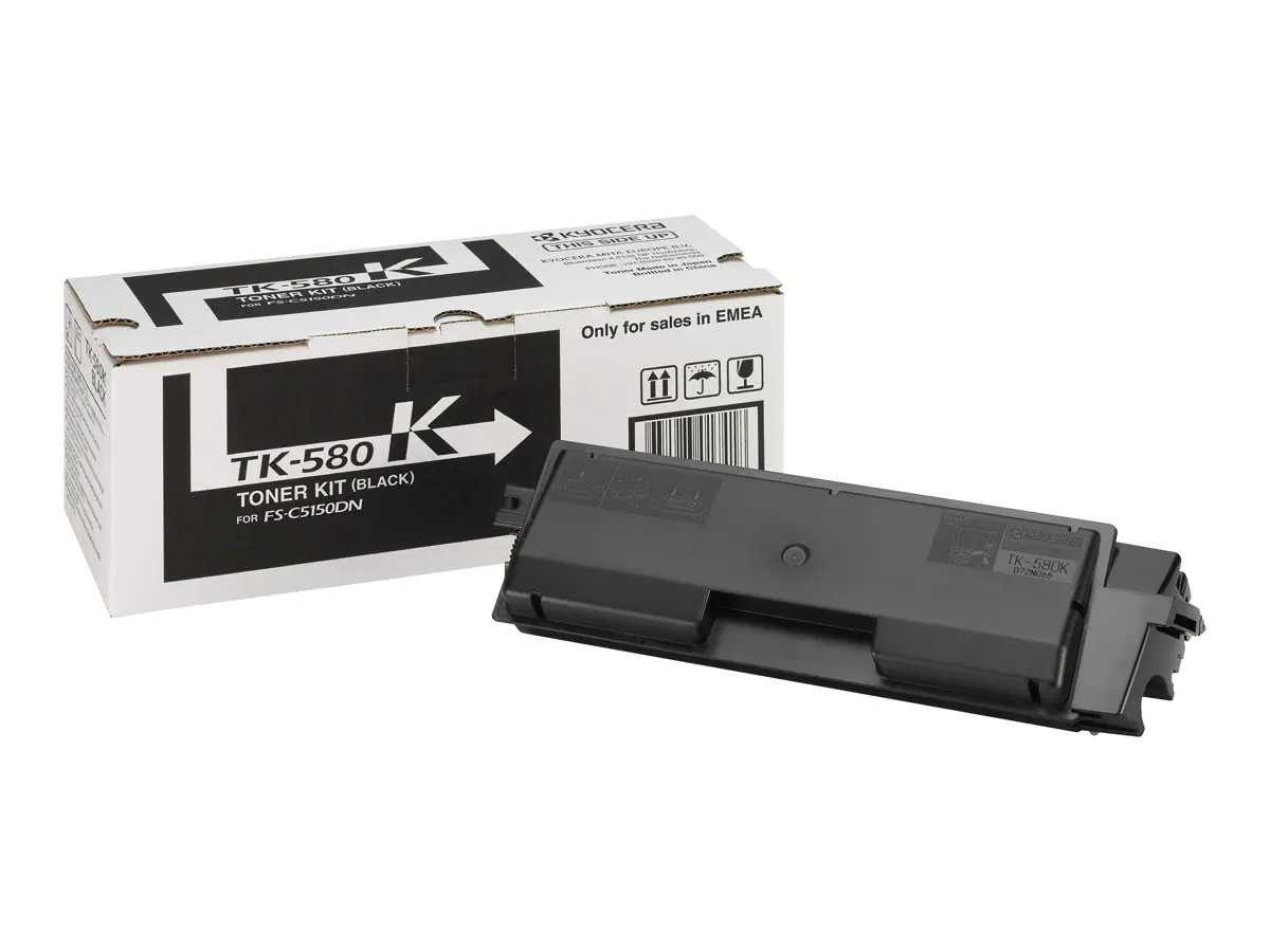Kyocera TK 580K - Schwarz - original - Tonerpatrone 1T02KT0NL0