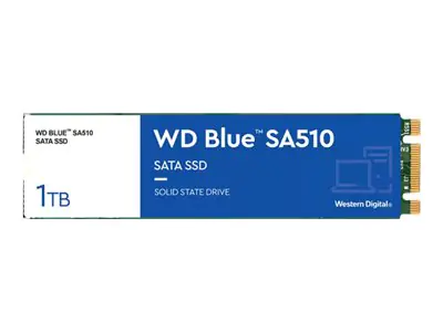 WD Blue SA510 WDS100T3B0B - SSD - 1 TB - intern - M.2 2280 - SATA 6Gb/s - Blau