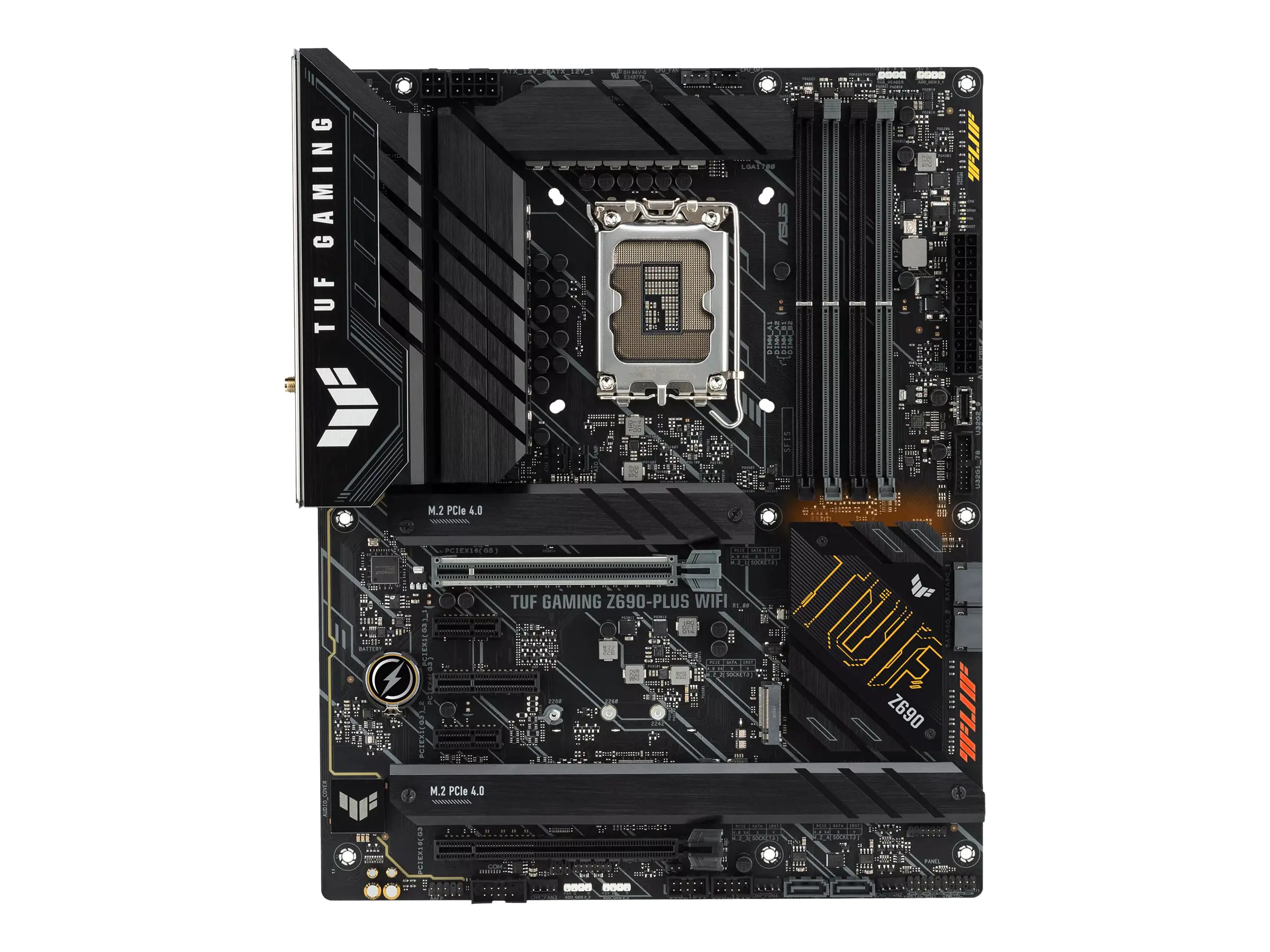 ASUS TUF GAMING Z690-PLUS WIFI - Motherboard - ATX - LGA1700-Sockel - Z690 Chipsatz - USB-C Gen1, USB 3.2 Gen 1, USB 3.2 Gen 2, USB-C Gen 2x2 - 2.5 Gigabit LAN, Wi-Fi 6, Bluetooth - Onboard-Grafik (CPU erforderlich) - HD Audio (8-Kanal)
