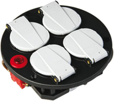 Brennenstuhl 1081080 - 4 AC-Ausgänge - Schwarz - Rot - Weiß - 230 V - 16 A