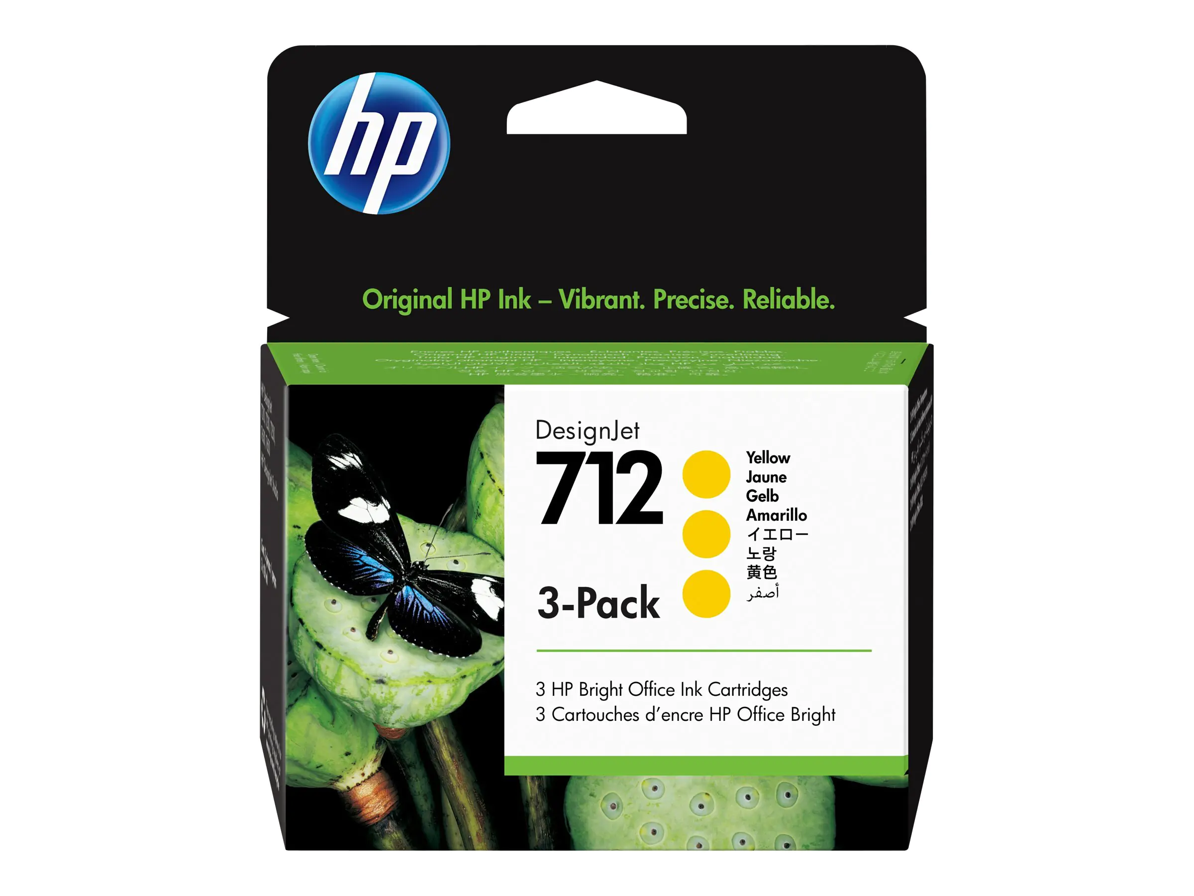 HP 712 - 3er-Pack - 29 ml - Gelb - Original - DesignJet - Tintenpatrone - für DesignJet Studio, T210, T230, T250, T630, T650