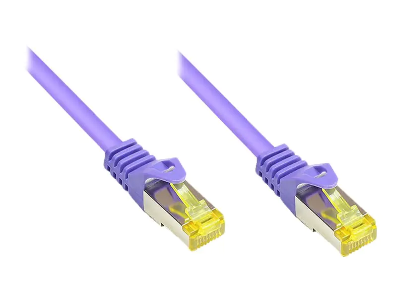 Good Connections RNS - Patch-Kabel - RJ-45 (M) zu RJ-45 (M) - 1.5 m - SFTP, PiMF - CAT 7 - halogenfrei, geformt, ohne Haken, verseilt - violett