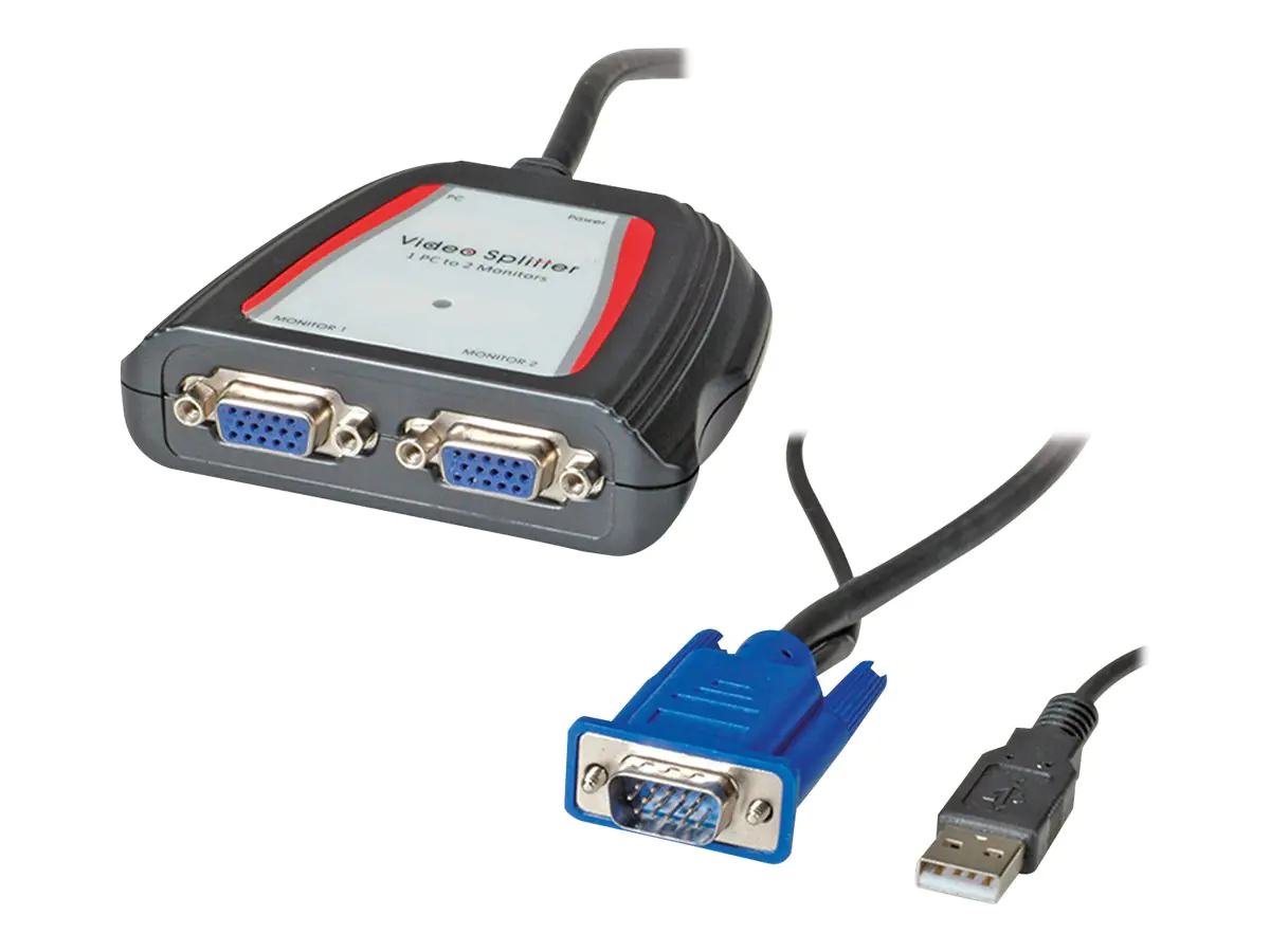 VALUE Portable VGA Video Splitter - Video-Verteiler - 2 x VGA