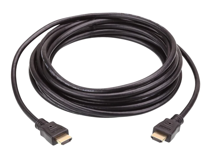 ATEN 2L-7DA6H - HDMI-Kabel mit Ethernet - HDMI männlich zu HDMI männlich - 60 cm - Schwarz - 4K Unterstützung - für ATEN VM5808HA; VanCryst VM0808HA, VM5404H, VS0801H