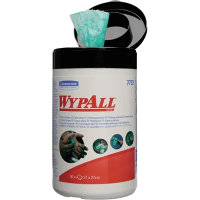 WYPALL Reinigungstuch 7772 Box 1-lagig 27x27cm grün 50 St./Pack.
