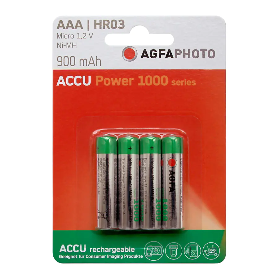 AGFA NiMH Akku Micro NH-AAA,4er,1000mAh