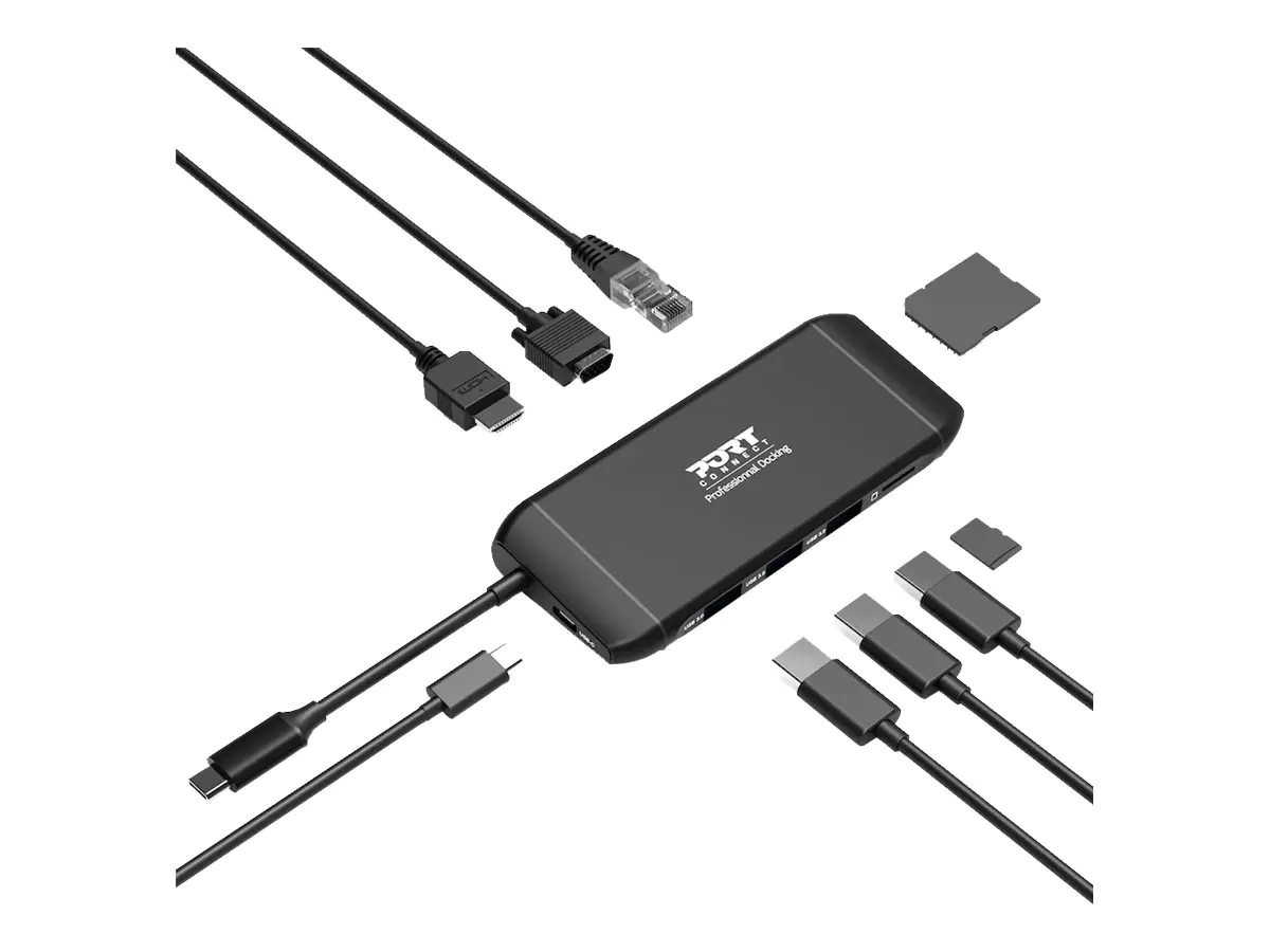 PORT Designs PORT connect - Dockingstation - USB-C - VGA, HDMI