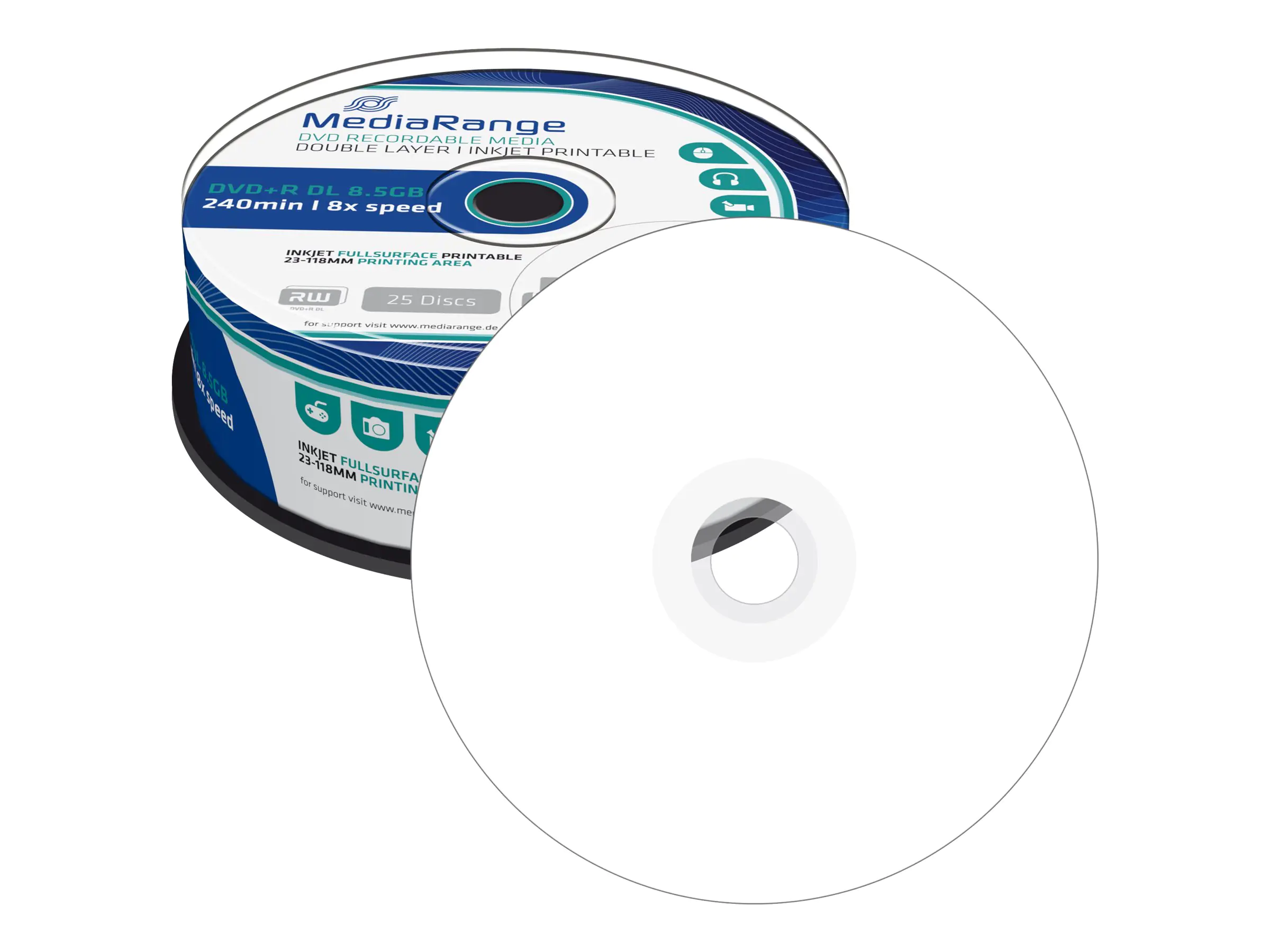MEDIARANGE 25 x DVD+R DL - 8.5 GB (240 Min.) MR474