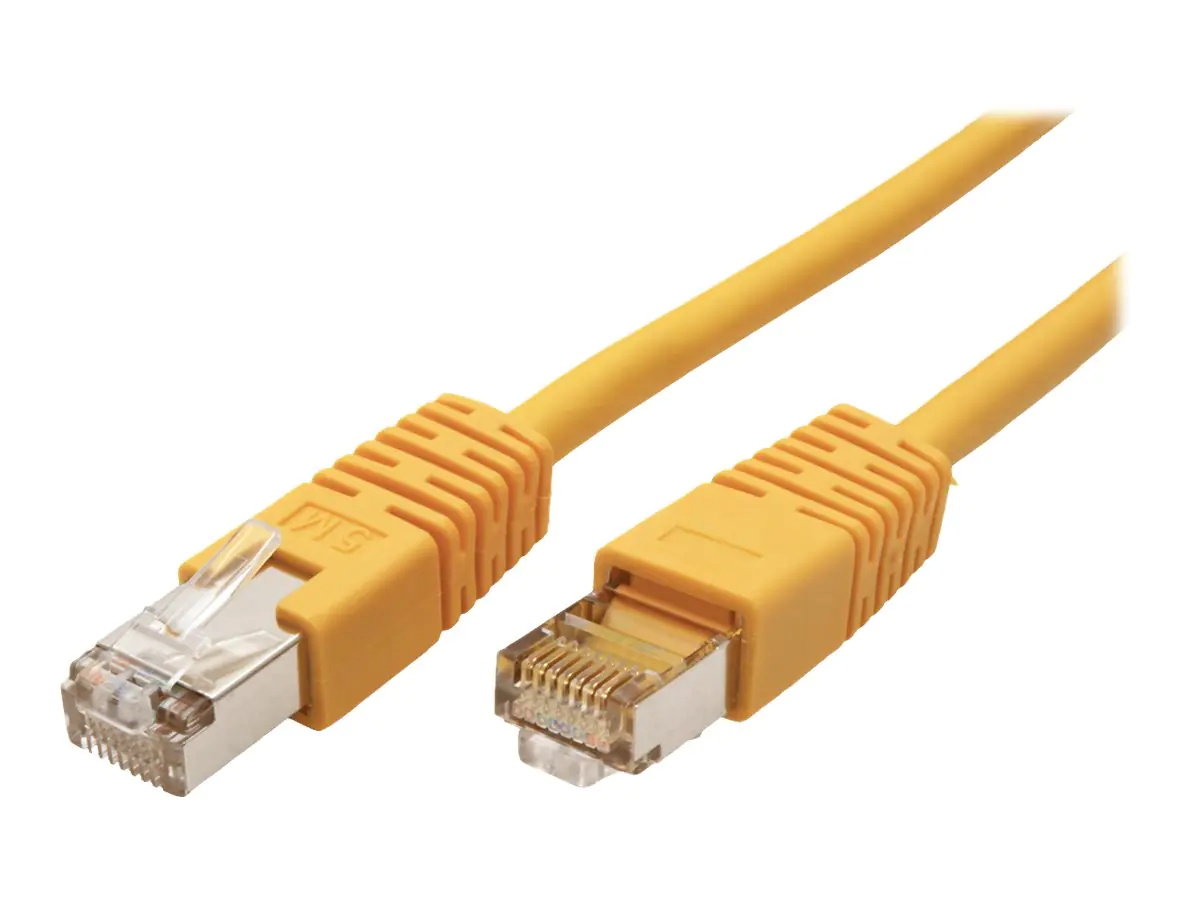 Roline - Patch-Kabel - RJ-45 (M) zu RJ-45 (M) - 50 cm - SF/UTP - CAT 5e - geformt - Gelb