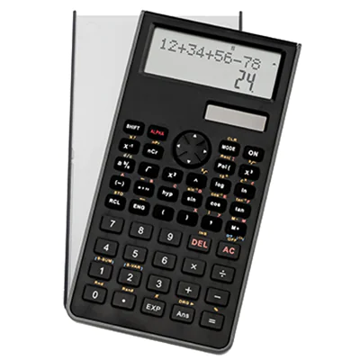 Genie 12071, Tasche, Finanzrechner, 10 Ziffern, 2 Zeilen, Akku, Schwarz