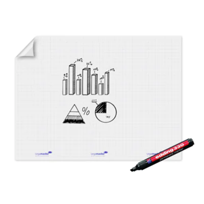 LEGAMASTER Magic-Chart Flipchart Folie 90x120cm, Polypropylen (PP), 1200 mm, 0,0500 mm, 810 g, 63 mm, 963 mm 7-159054