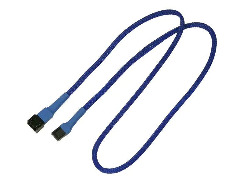 Nanoxia - Verlängerungskabel für Lüfterspannungsversorgung - Molex, 3-polig (W) zu Molex, 3-polig (M) - 60 cm - Blau