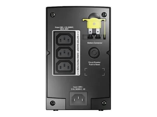 APC Back-UPS 500CI - USV - Wechselstrom 230 V - 300 Watt - 500 VA - Ausgangsanschlüsse: 3 - Schwarz