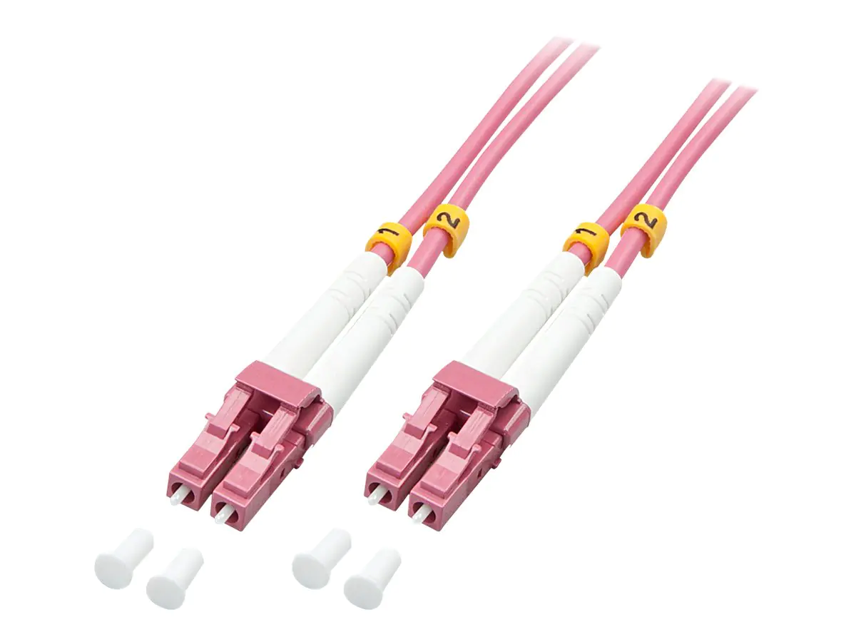 Lindy - Patch-Kabel - LC Multi-Mode (M) zu LC Multi-Mode (M) - 1 m - Glasfaser - Duplex - 50/125 Mikrometer - OM4 - halogenfrei - lila