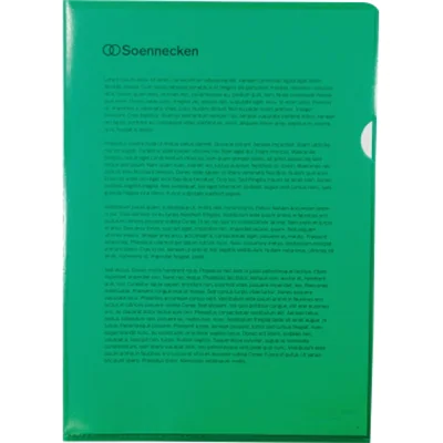 Soennecken Sichthülle 1513 DIN A4 PP grün 100 St./Pack.