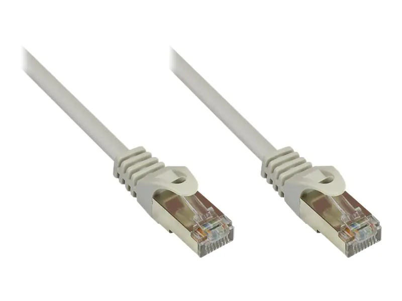 Good Connections RNS - Patch-Kabel - RJ-45 (M) bis RJ-45 (M) - 1.5 m - SF/UTP - CAT 5e - geformt, ohne Haken - Grau