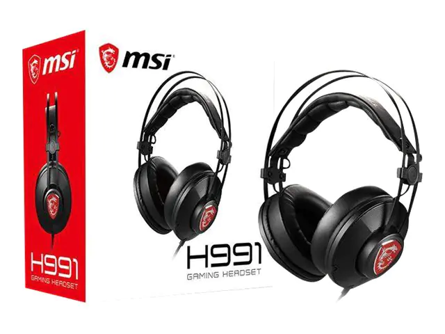 MSI H991 - Headset - ohrumschließend - kabelgebunden - 3,5 mm Stecker
