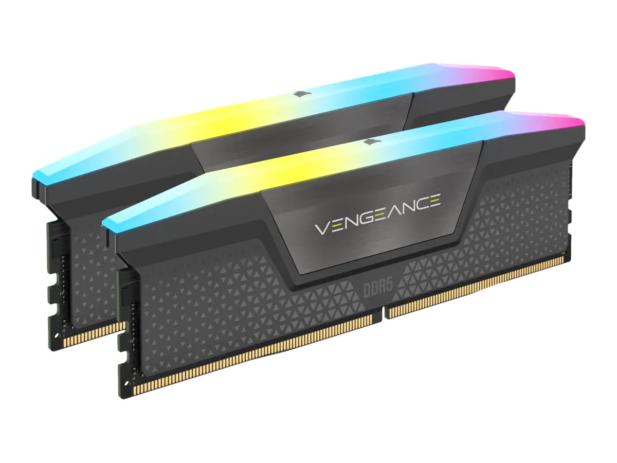 CORSAIR Vengeance RGB - DDR5 - Kit - 32 GB: 2 x 16 GB - DIMM 288-PIN - 5200 MHz / PC5-41600 - CL40 - 1.25 V - on-die ECC - Cool Gray