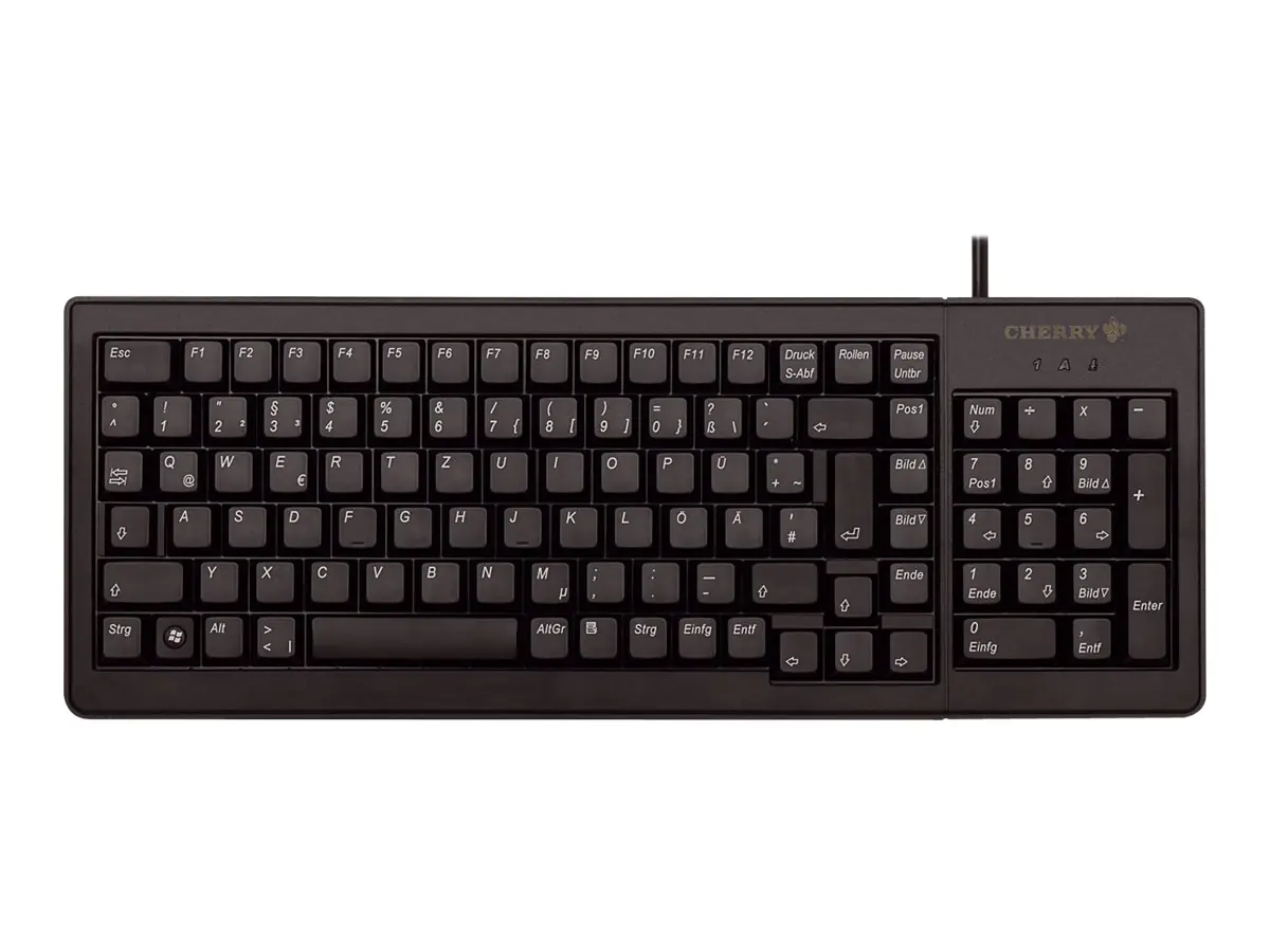 CHERRY XS Complete G84-5200 - Tastatur - PS/2, USB - Französisch - Tastenschalter: CHERRY ML - Schwarz