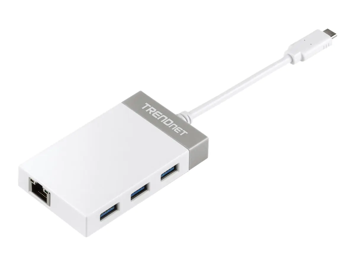 TRENDnet TUC-ETGH3 - Netzwerkadapter - USB-C - 1000Base-T x 1 + USB 3.0 x 3