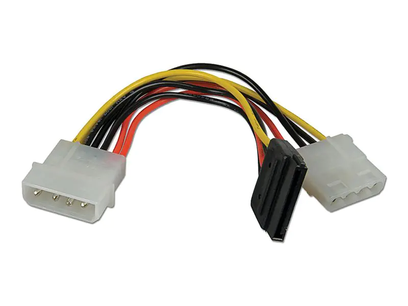 Lindy Netz-Splitter - interne Stromversorgung, 4-polig, SATA-Stromstecker (M) 33289