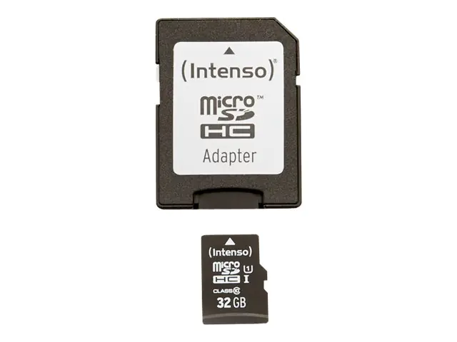 Intenso Premium - Flash-Speicherkarte (microSDHC/SD-Adapter inbegriffen) - 32 GB - UHS Class 1 / Class10 - microSDHC UHS-I