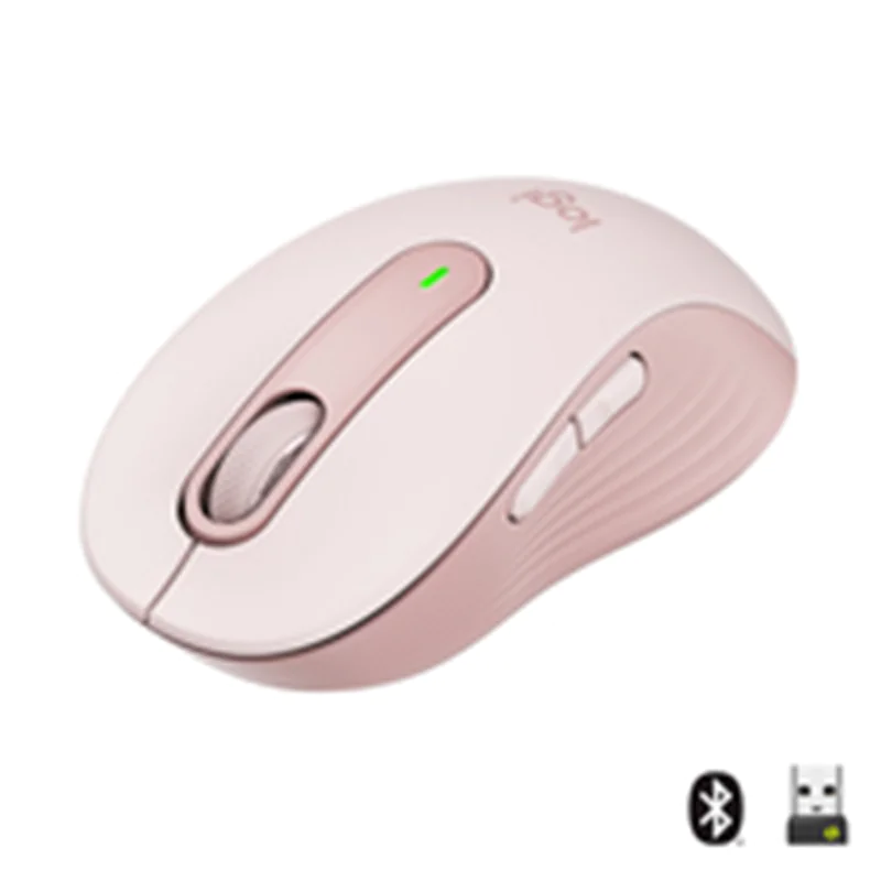 Logitech Signature M650 - Maus - optisch - 5 Tasten - kabellos - 2.4 GHz, Bluetooth - Logitech Logi Bolt USB-Receiver - rosé
