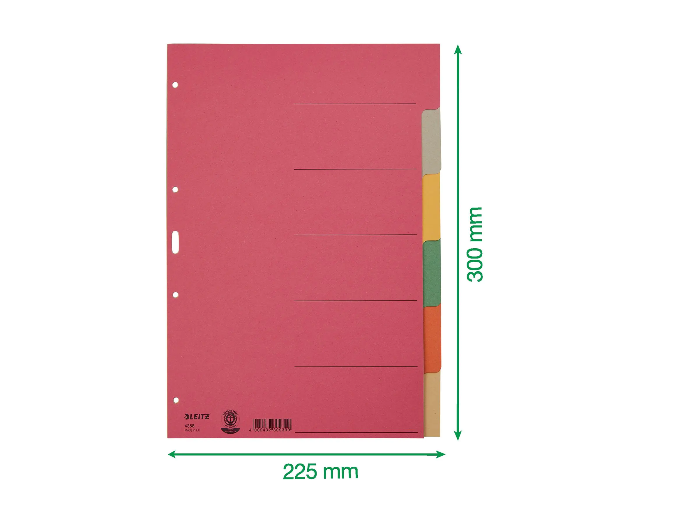 Esselte Leitz Trennelement - 6 Teile - für A4 (210 x 297 mm) 43580000