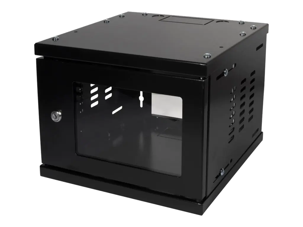 LogiLink SOHO - Gehäuse - geeignet für Wandmontage - Schwarz, RAL 9004 - 4U - 25.4 cm (10") W06Z33B
