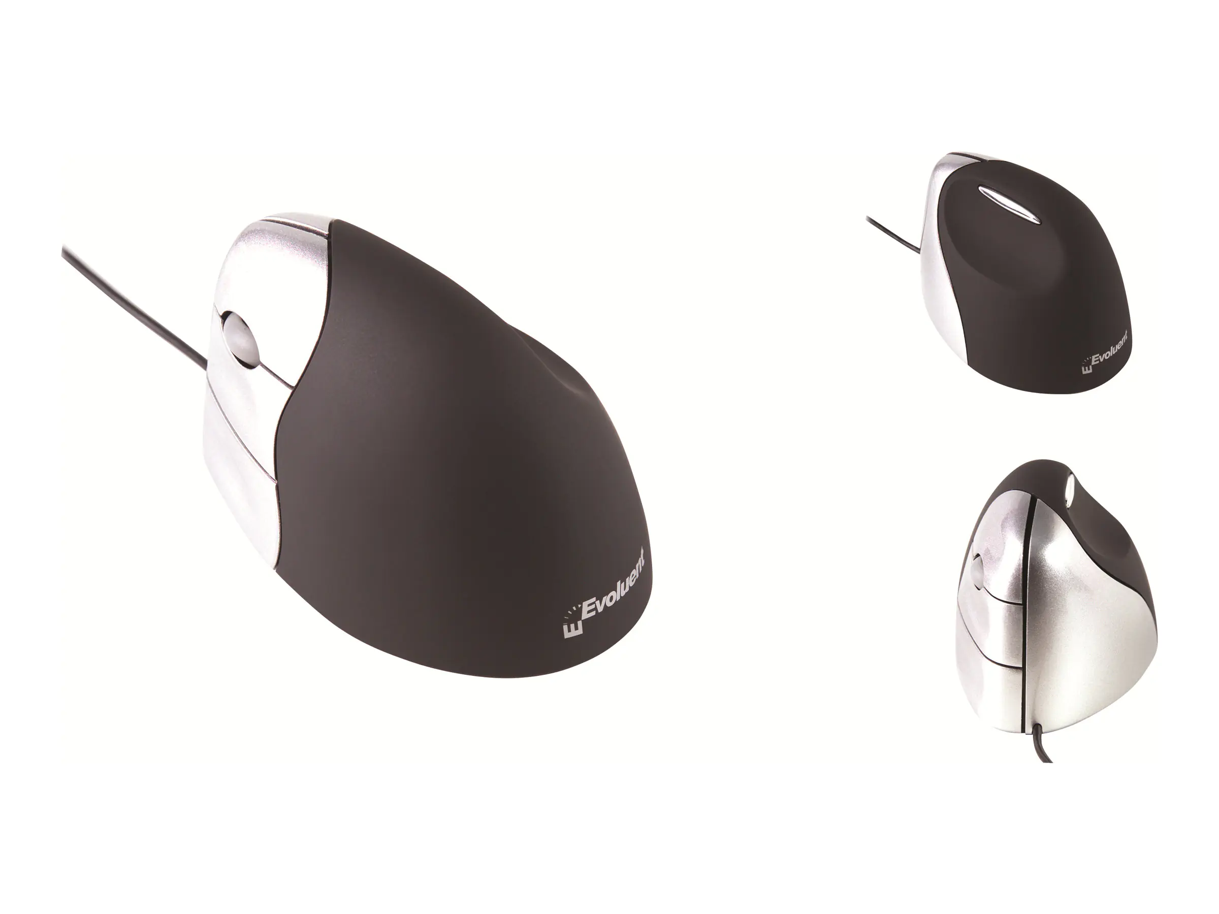 Bakker Elkhuizen Evoluent Vertical Mouse - Vertikale Maus - Für Rechtshänder - optisch - 5 Tasten - kabelgebunden - PS/2, USB