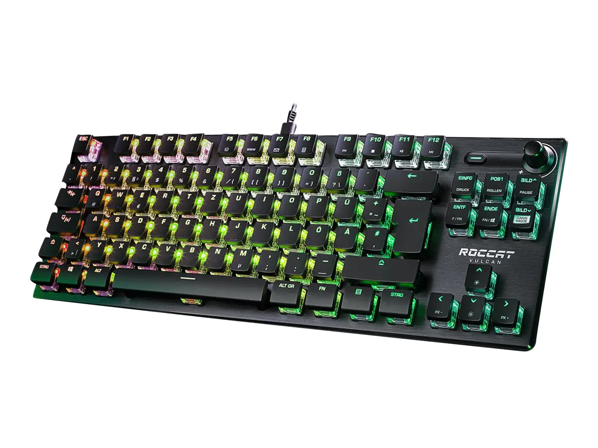 ROCCAT VULCAN TKL PRO - Tastatur - Hintergrundbeleuchtung - USB - Deutsch - Tastenschalter: Roccat Titan Optical Schalter