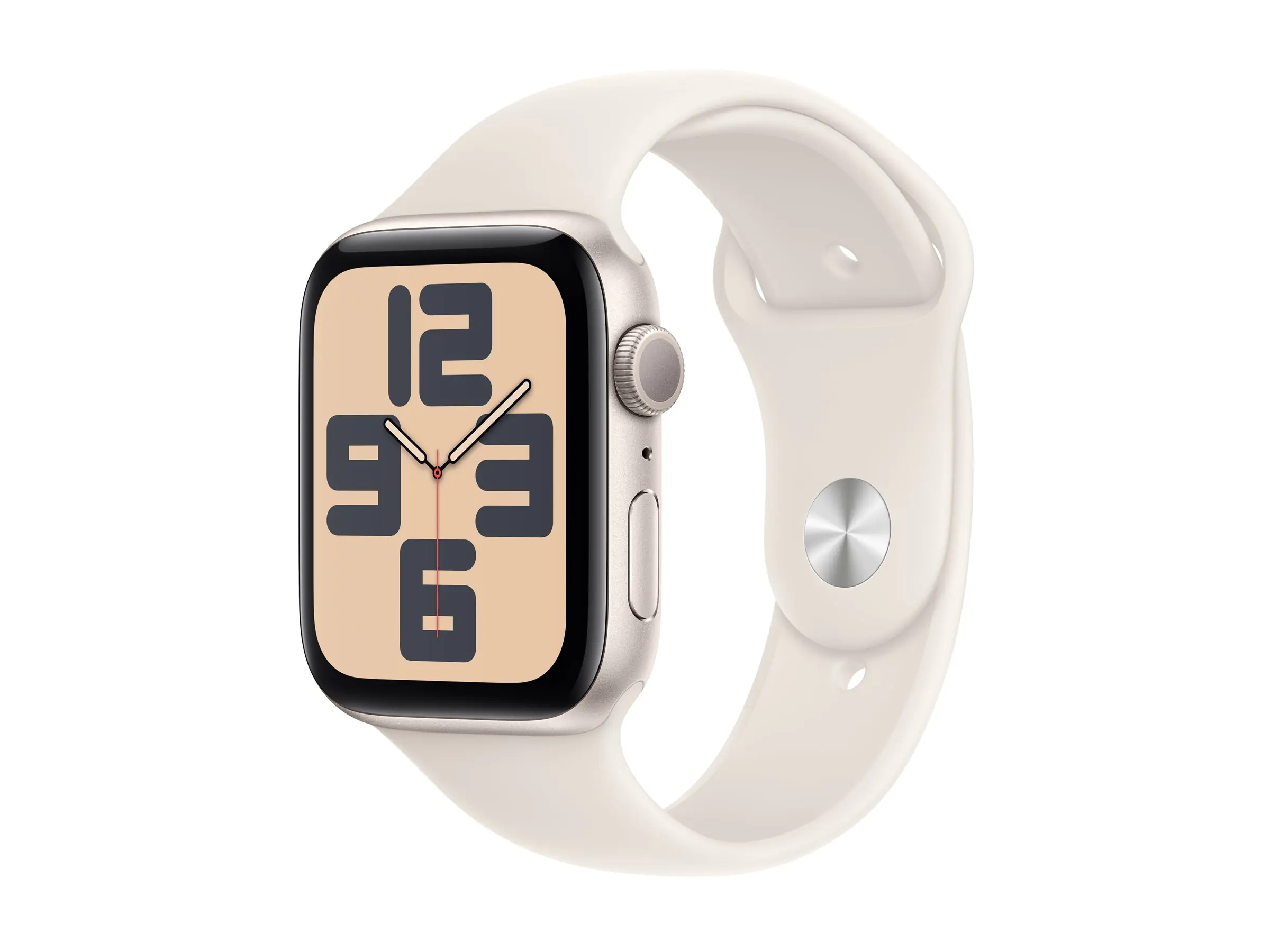 Apple Watch SE (GPS) - 40 mm - Starlight Aluminium - intelligente Uhr mit Sportband - Flouroelastomer - Starlight - Bandgröße: S/M - 32 GB - Wi-Fi 4, Bluetooth - 26.4 g