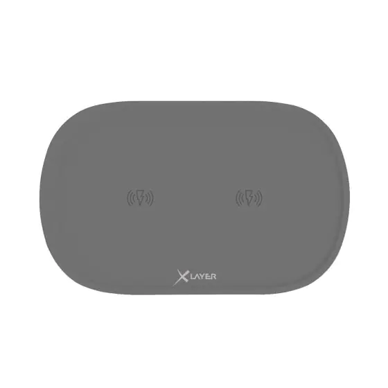 XLayer Charging Pad Double - Induktive Ladematte - 10 Watt - 3 A - Anthrazit