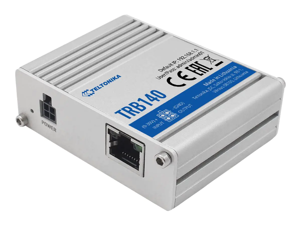 Teltonika TRB140 - Gateway - 1GbE - LTE B1/B20/B28/B3/B7/B8 TRB140003000