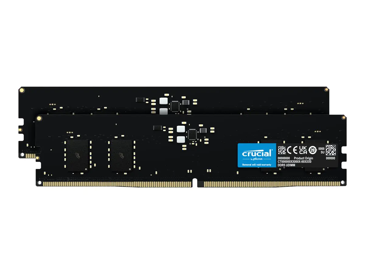 Crucial - DDR5 - Kit - 16 GB: 2 x 8 GB - DIMM 288-PIN - 4800 MHz / PC5-38400 - CL40 - 1.1 V - ungepuffert - non-ECC