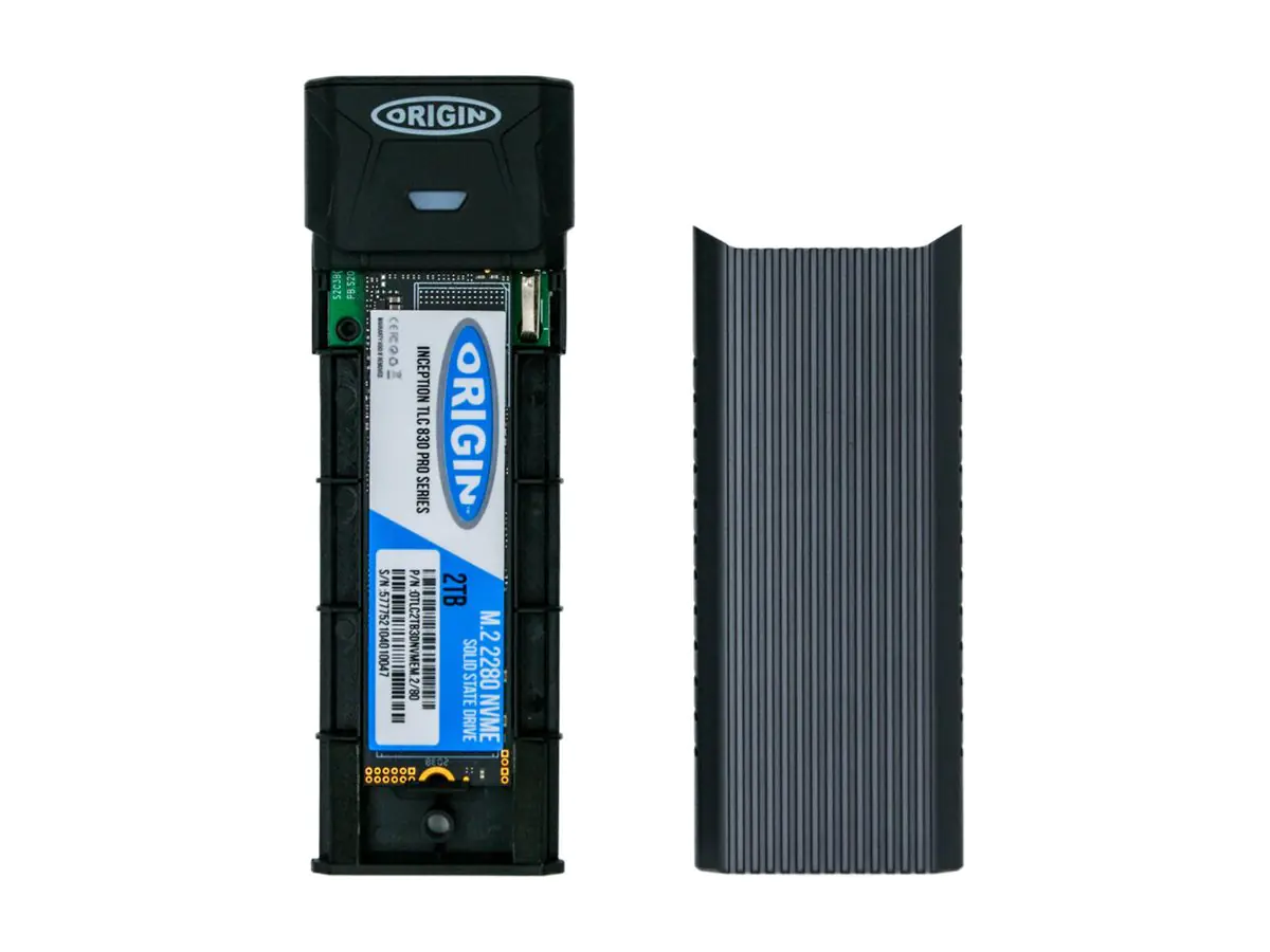 Origin Storage Inception E840 Pro - SSD - 256 GB - extern (tragbar) - M.2 2280 - USB 3.2 Gen 2 (USB-C Steckverbinder) - Space-grau