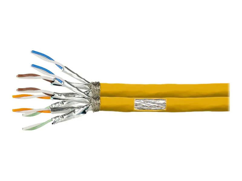 LogiLink Professional - Bulkkabel - 100 m - 7.6 mm - SFTP, PiMF - Duplex - CAT 7 - halogenfrei, robust - Gelb