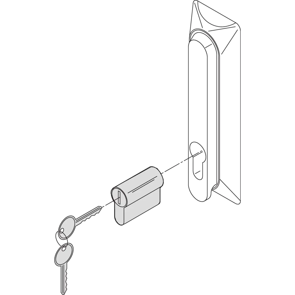 SCHROFF Schließeinsatz Profil-Halbzyl. EMKA333