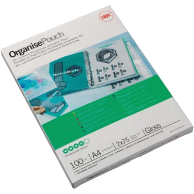 GBC Folientasche OrganisePouch 3743156 A4+ 125mic 100 St./Pack.