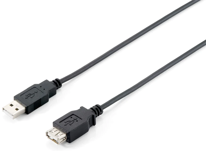 Equip - USB-Verlängerungskabel - USB (M) zu USB (W) - USB 2.0 - 5 m - Schwarz