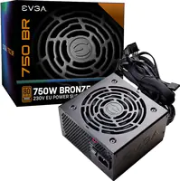 EVGA 750W 750 BR Power Supply (80+Bronze) (100-BR-0750-K2) - PC-/Server Netzteil - ATX