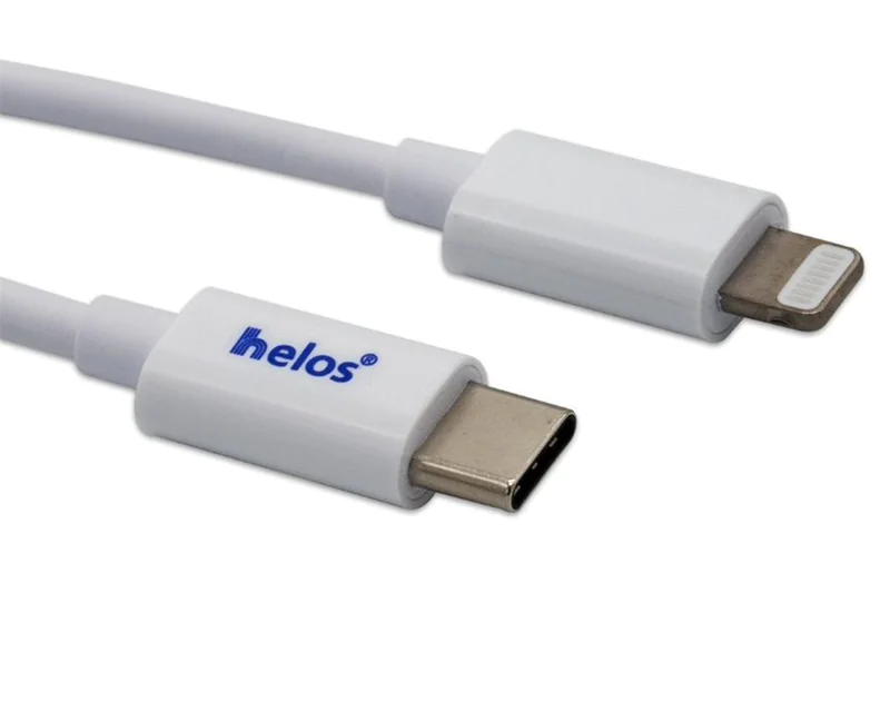 Helos USB-C zu Lightning-Kabel - MFI-zertifiziert 1,0 m - weiß - 718011
